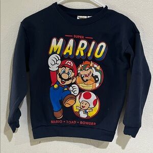 Nintendo Super Mario Kids Navy Sweatshirt with Colorful Graphic